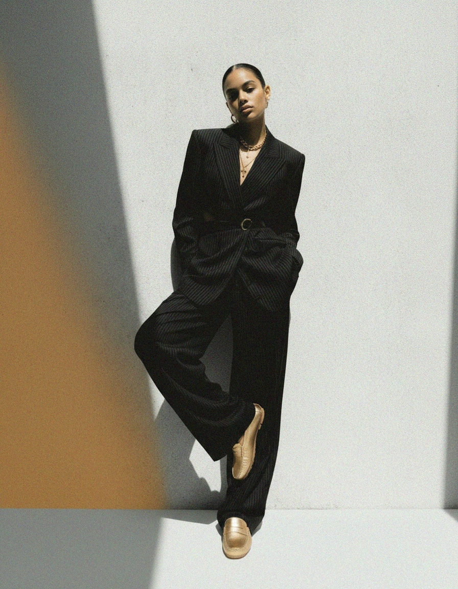 Metallic Gold Loafers photo 5