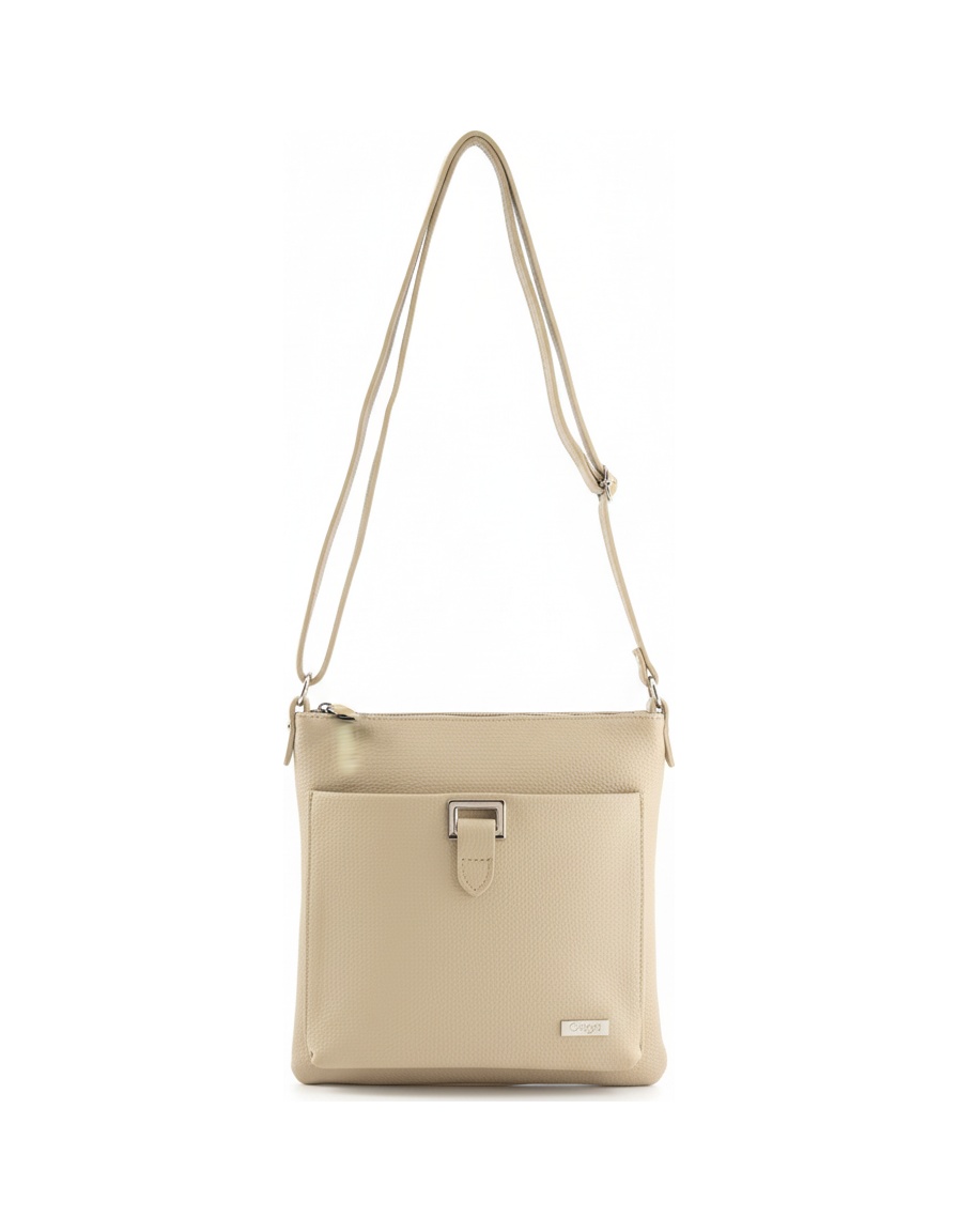 Beige Crossbody Bag with Front Pocket photo 1