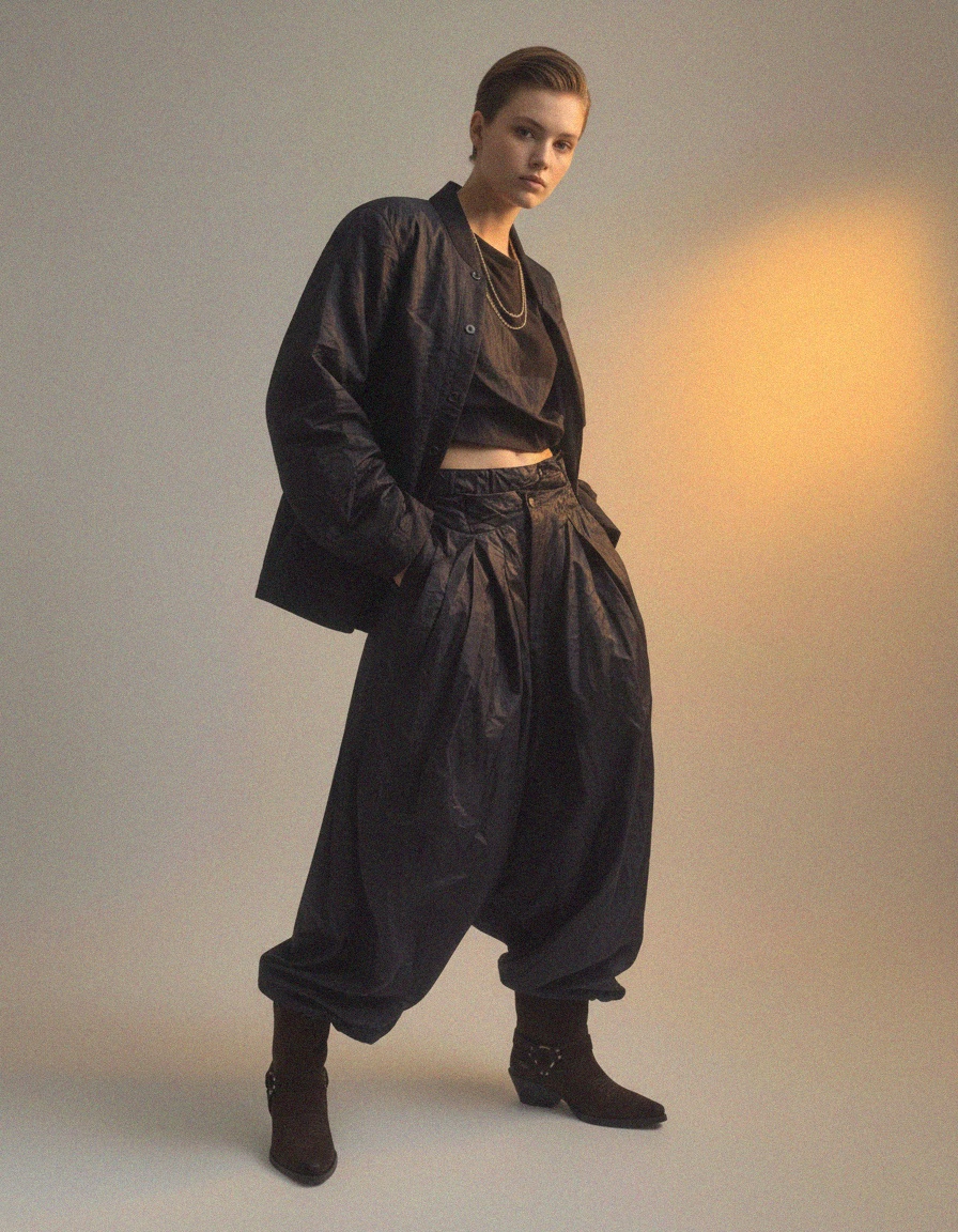 Dark Brown Suede Western Ankle Boots with Harness Detail photo 3