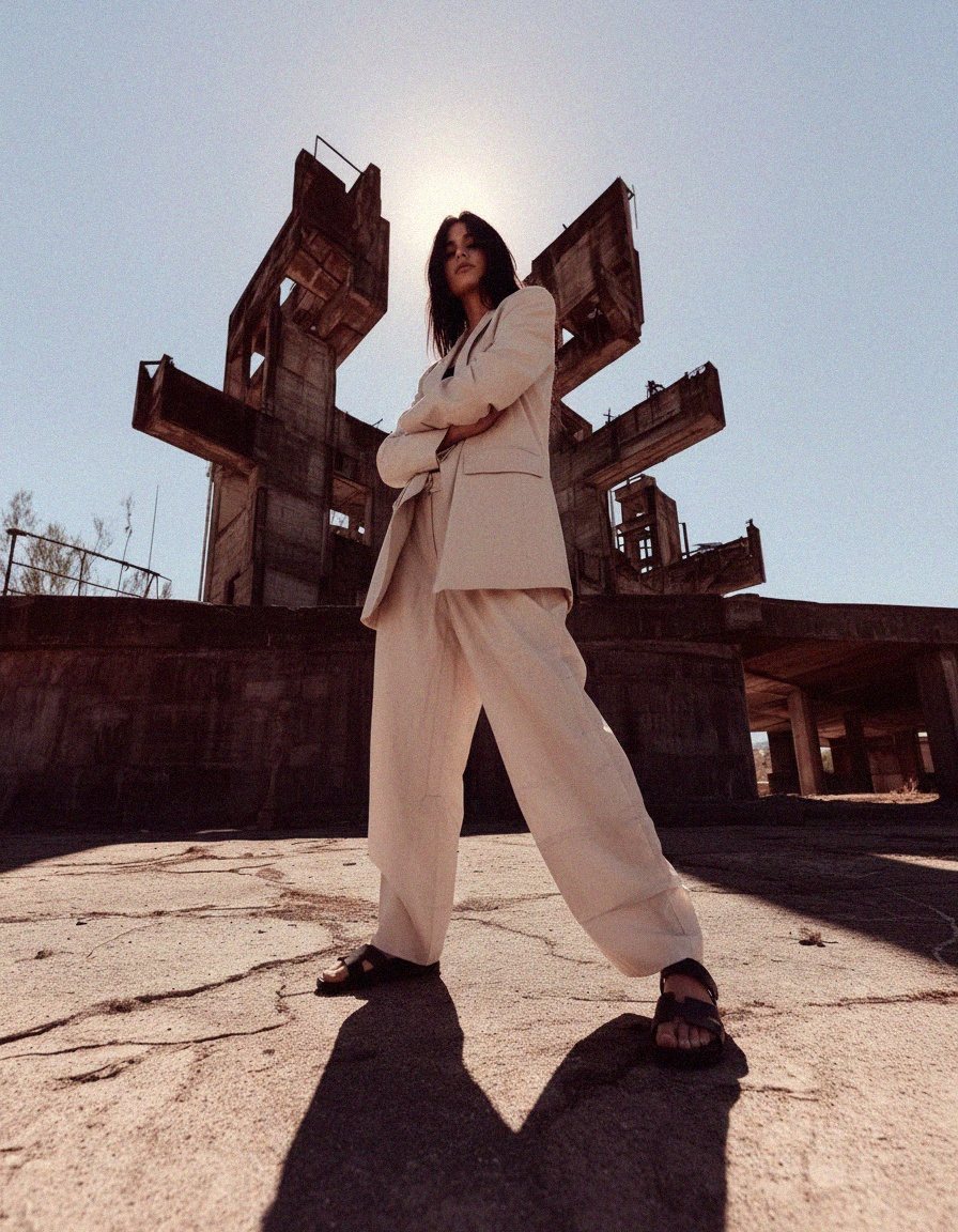 Black Flat Sandals with Adjustable Strap photo 3