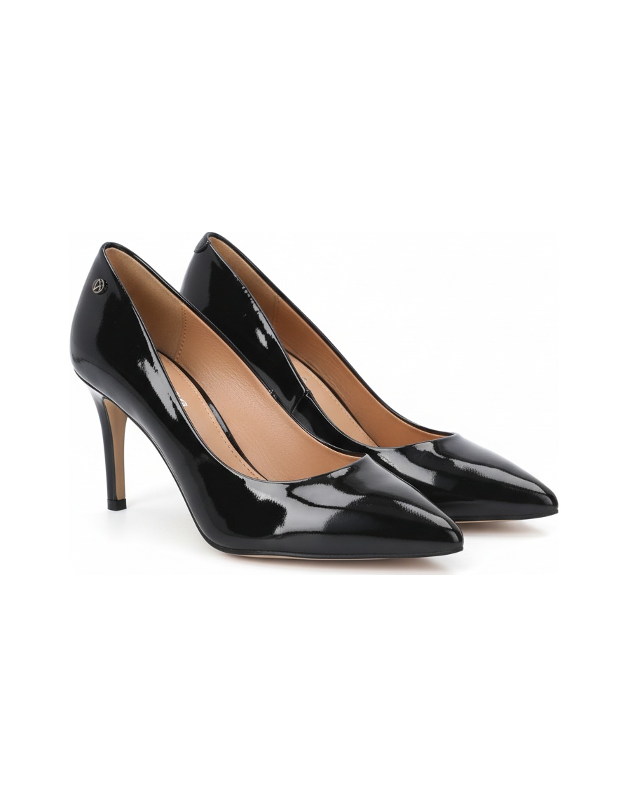 Black Patent Leather Pointed-Toe Pump photo 1