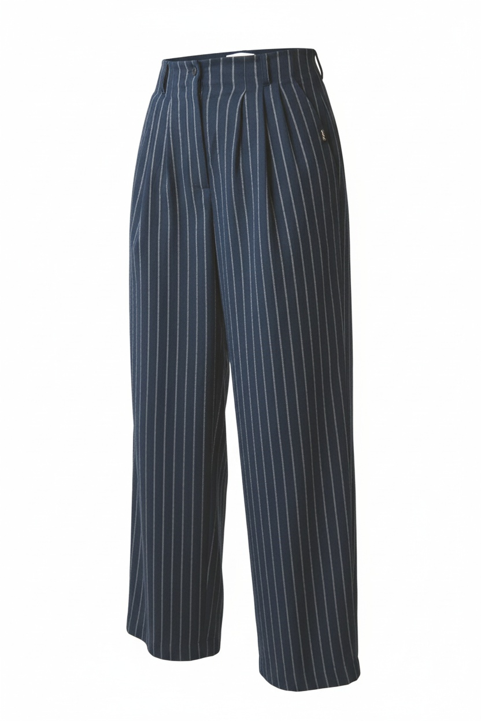 Pinstriped Pleated Regular Pants photo 1