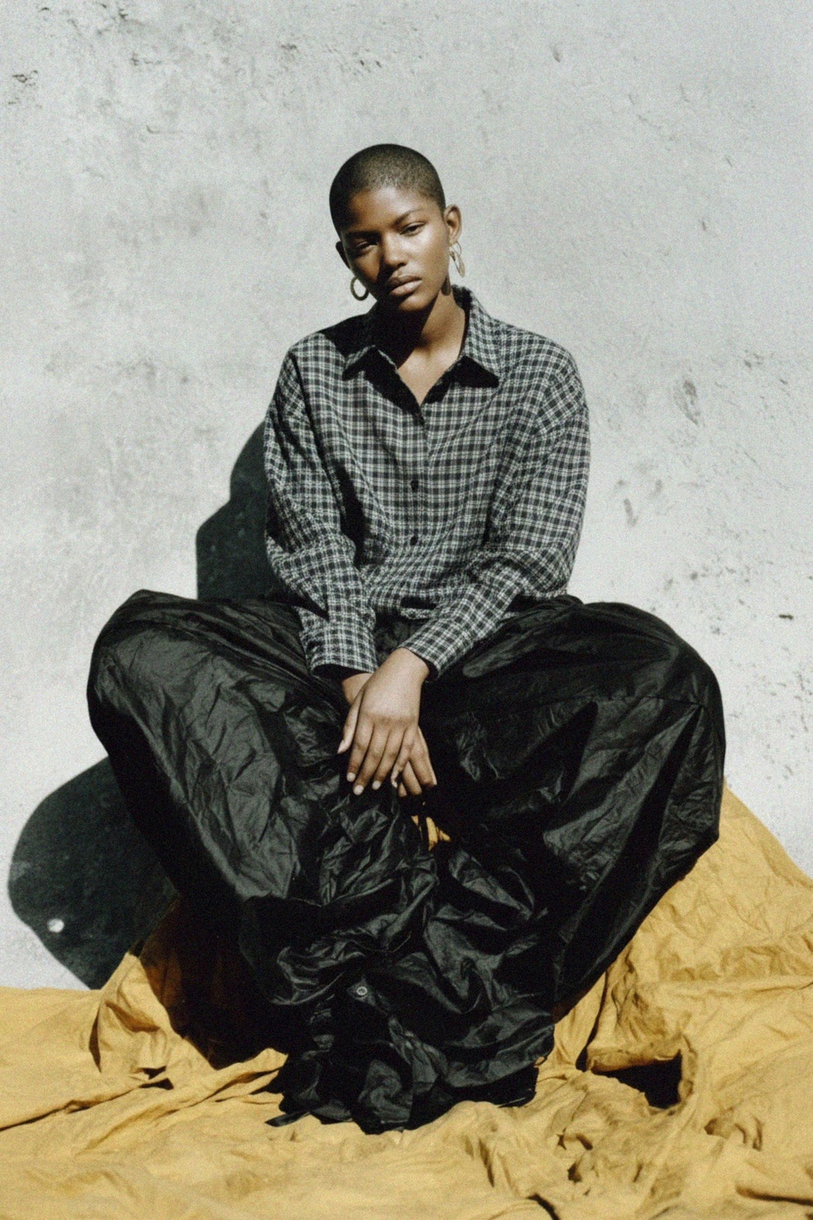 Oversized Plaid Button-Up Shirt photo 2