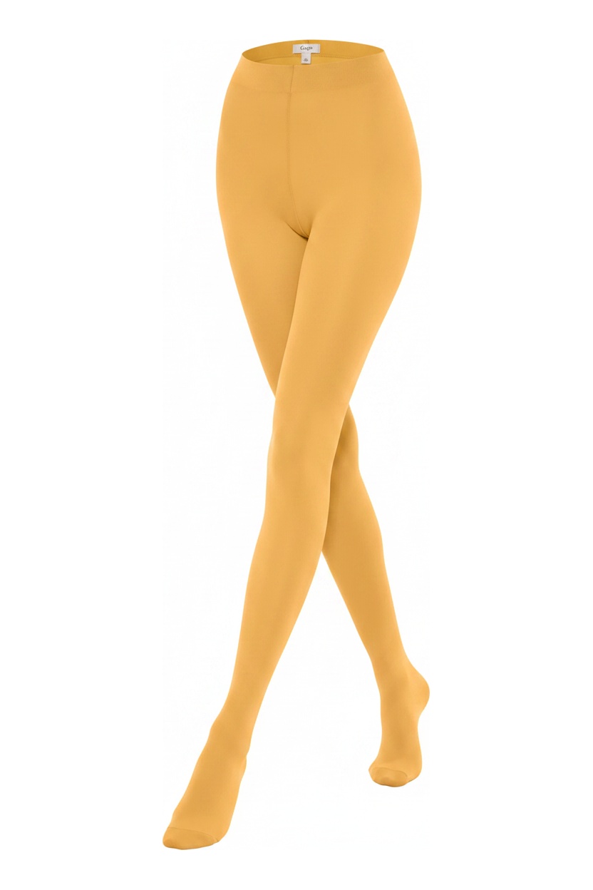 Vibrant Yellow Opaque Full-Length Tights photo 1