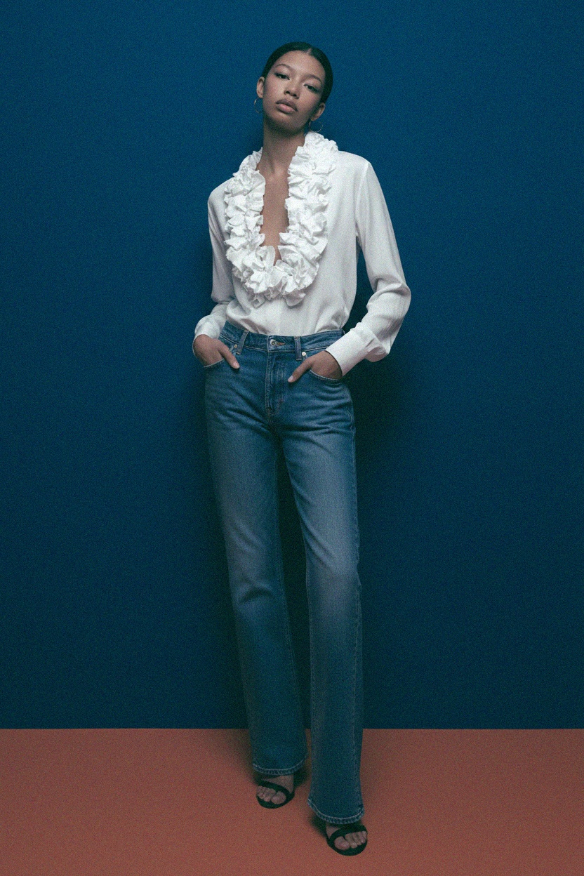 Classic Blue Denim Jeans photo 4