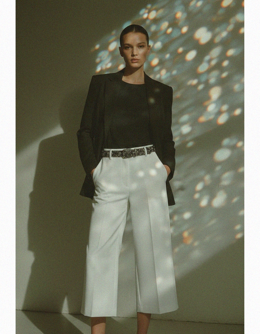 Stylish Cropped Wide-Leg Pants photo 2