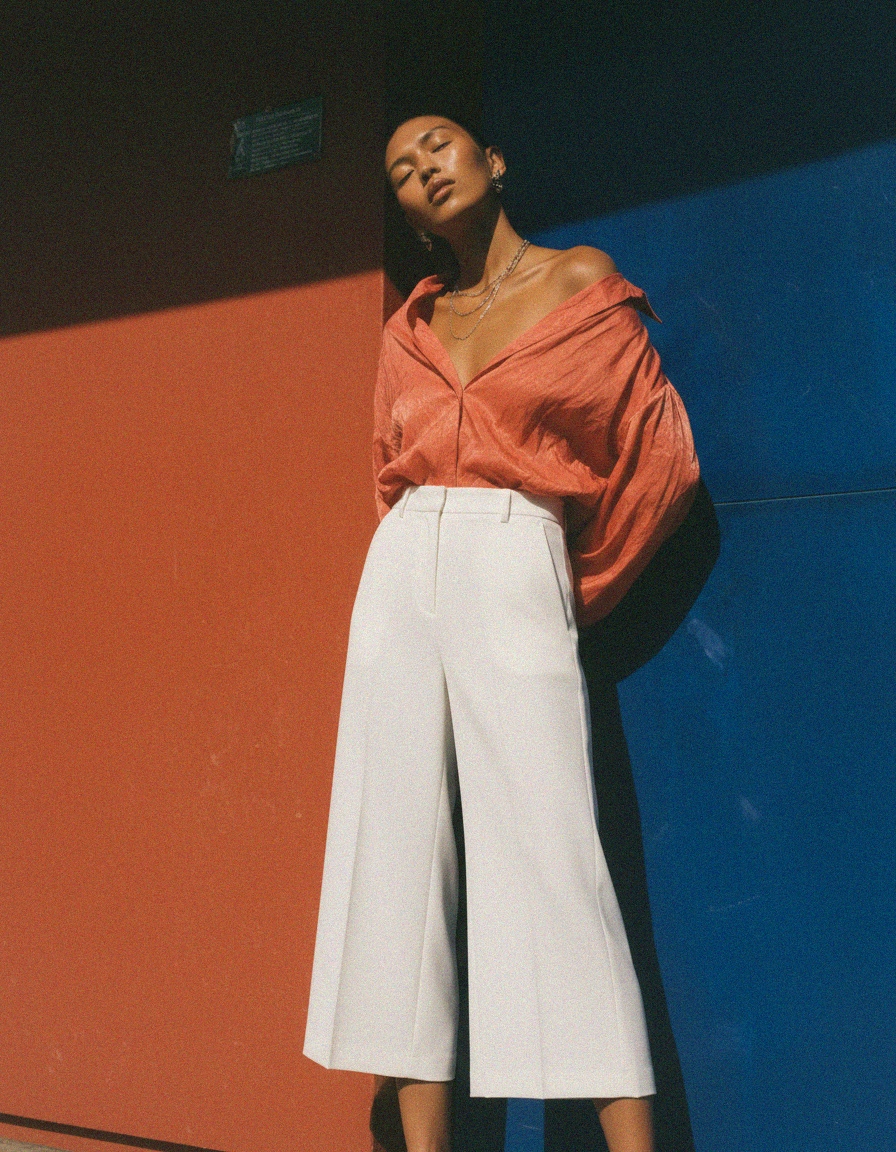 Stylish Cropped Wide-Leg Pants photo 3