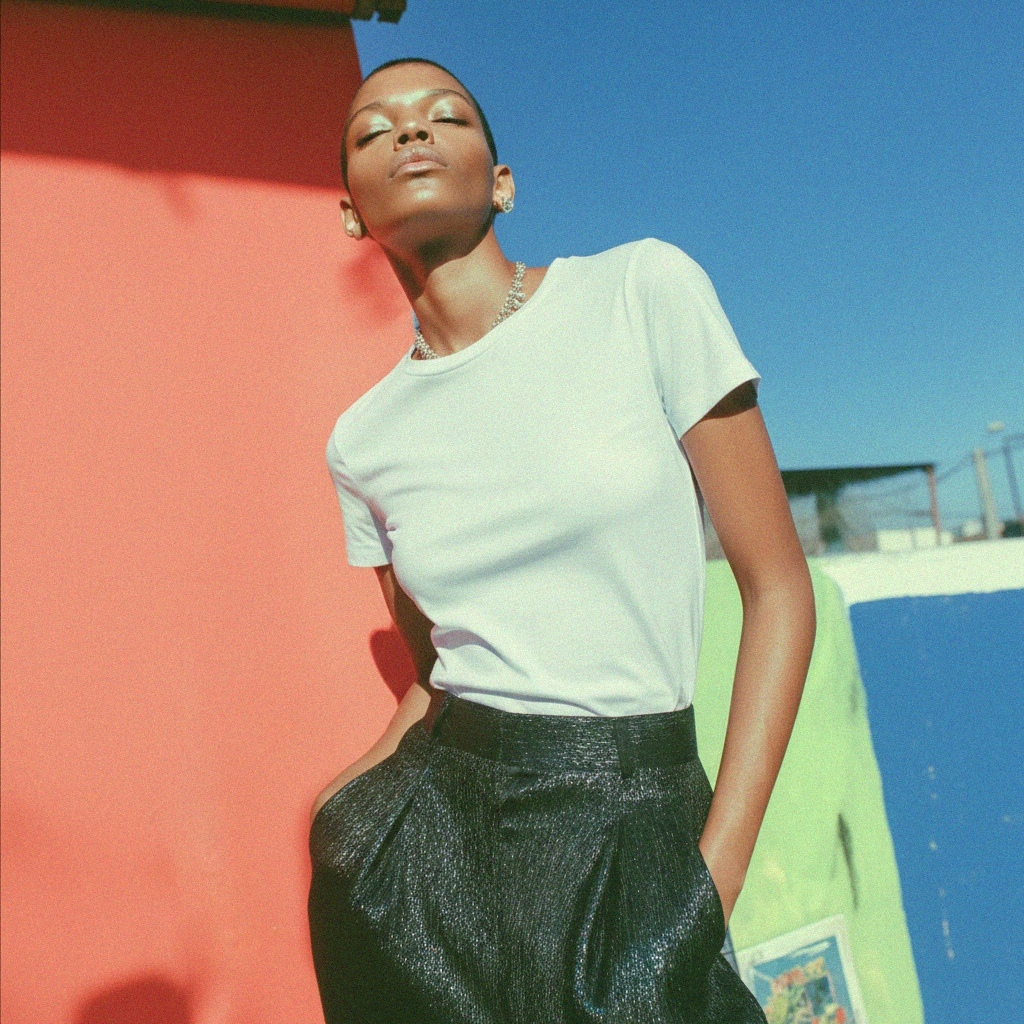 Classic White Crew Neck T-shirt photo 3