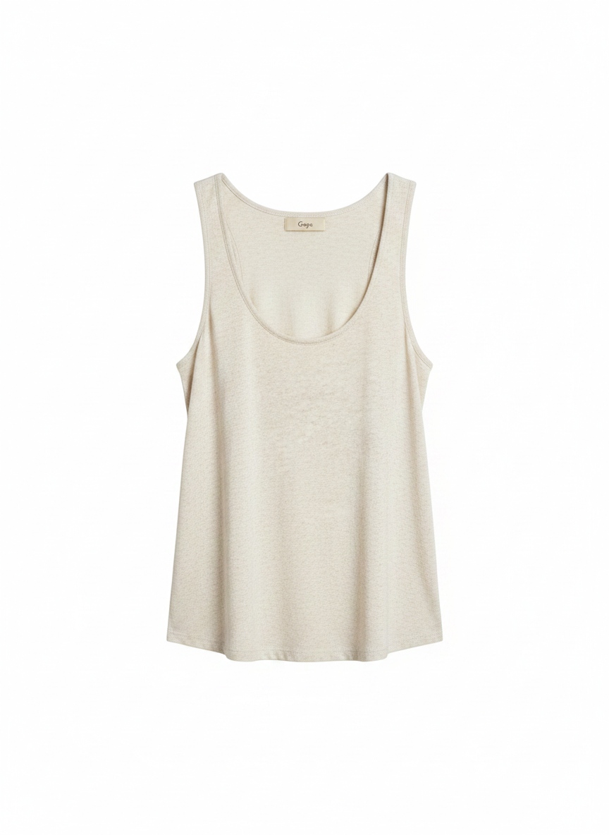 Relaxed Fit Scoop Neck Tank Top photo 1