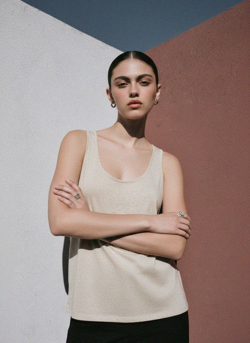 Relaxed Fit Scoop Neck Tank Top photo 3