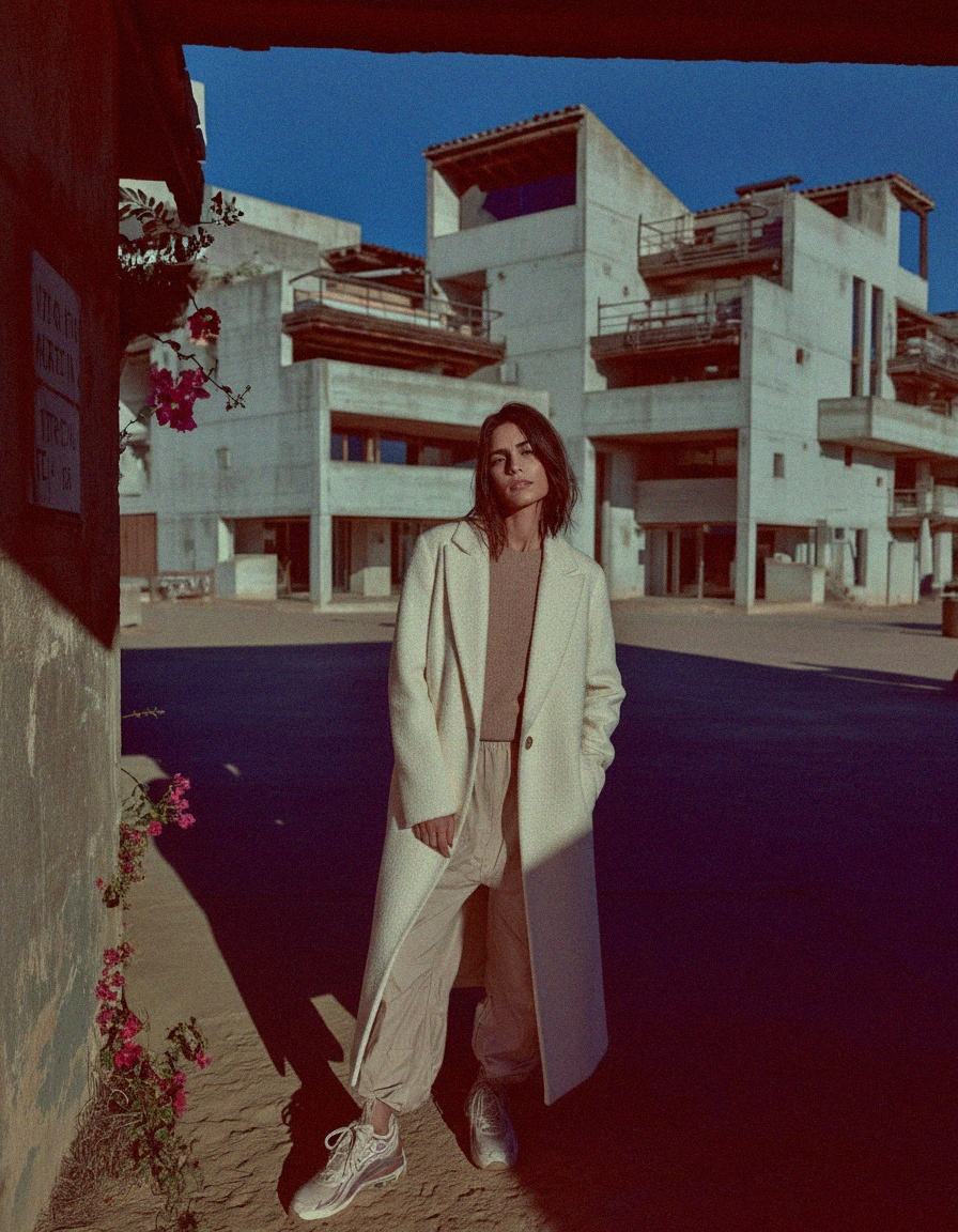 Elegant Textured Long Coat photo 3