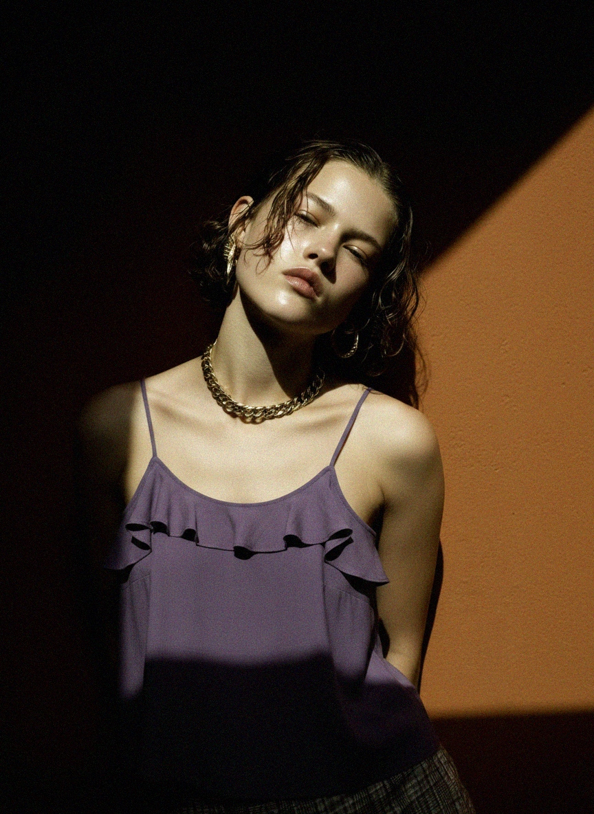 Sleeveless Ruffle Detail Top photo 2