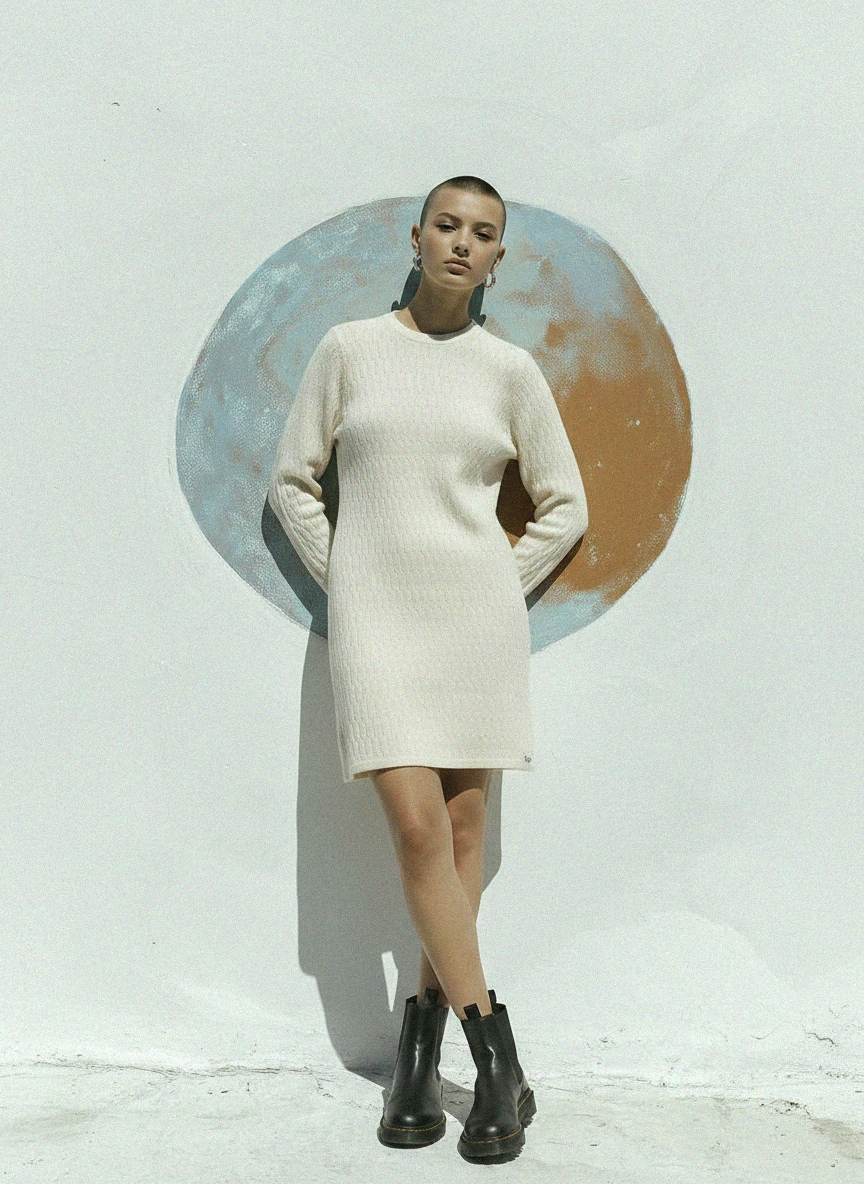 Textured Knit Mini Dress photo 3