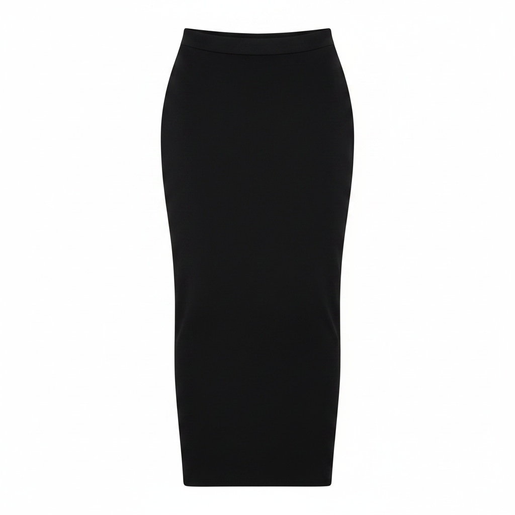 Sleek Black Form-Fitting Maxi Skirt photo 1