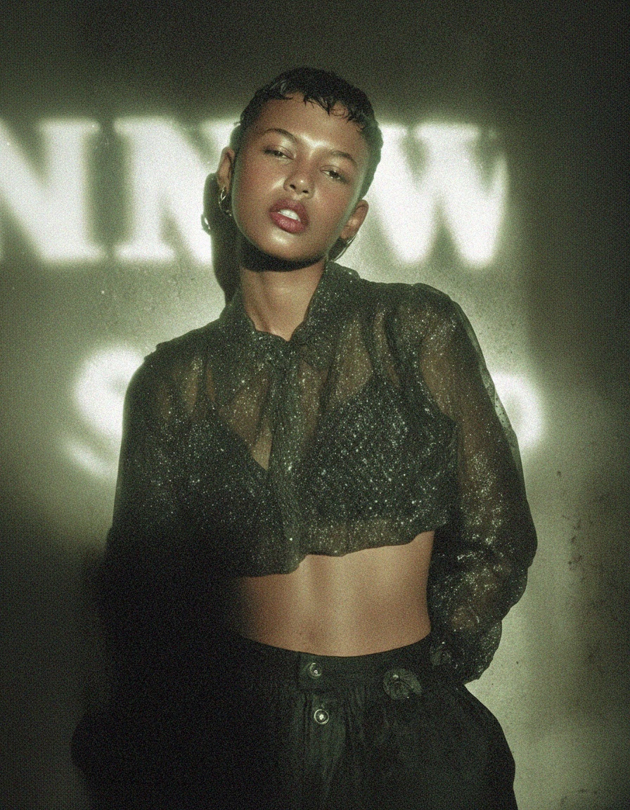 Oversized Grey Plaid Button-Up Shirt photo 4