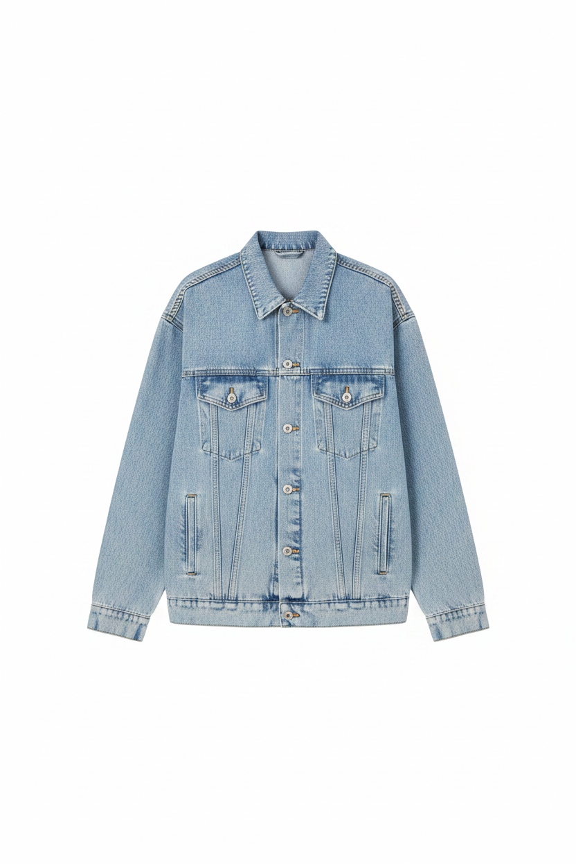 Oversize Light Blue Denim Jacket photo 1