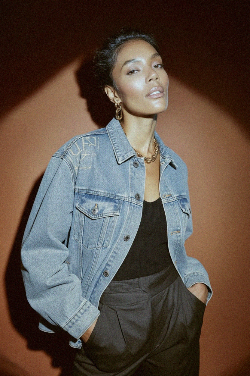 Oversize Light Blue Denim Jacket photo 2