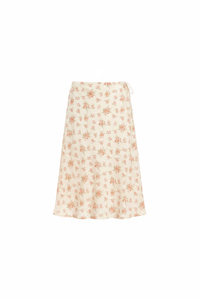 Elegant Floral Print Midi Skirt photo 1