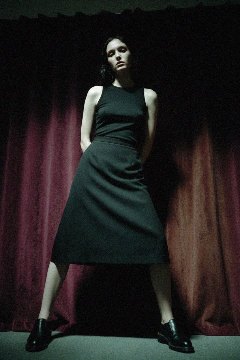 Classic Black Midi Skirt photo 3