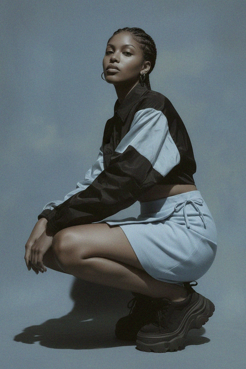Light Blue Textured Wrap Mini Skirt photo 2