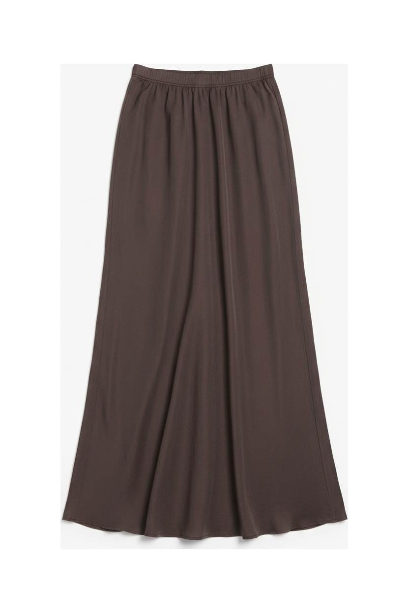Flowy Brown Maxi Skirt photo 1