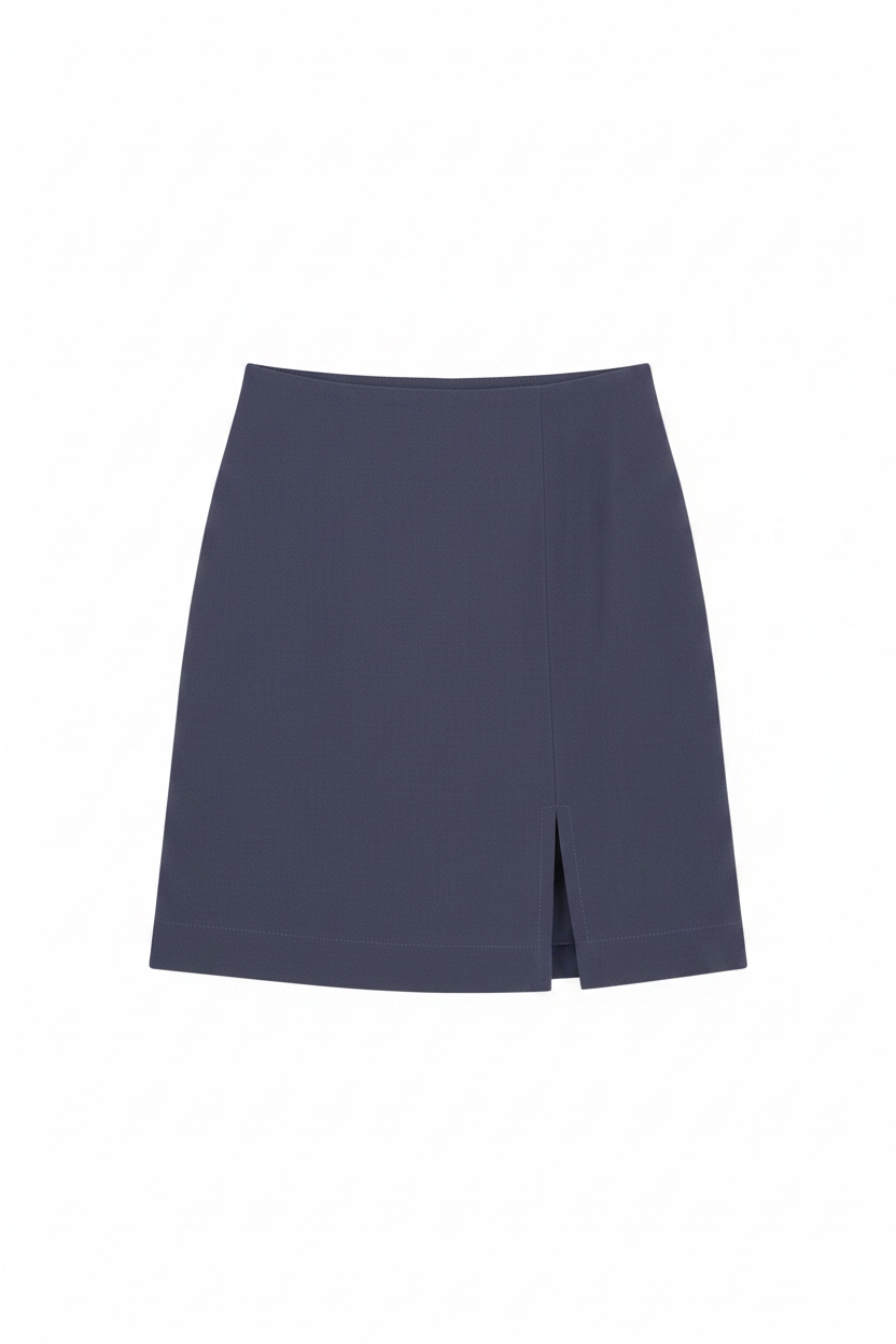 Chic Mini Skirt with Front Slit Detail photo 1