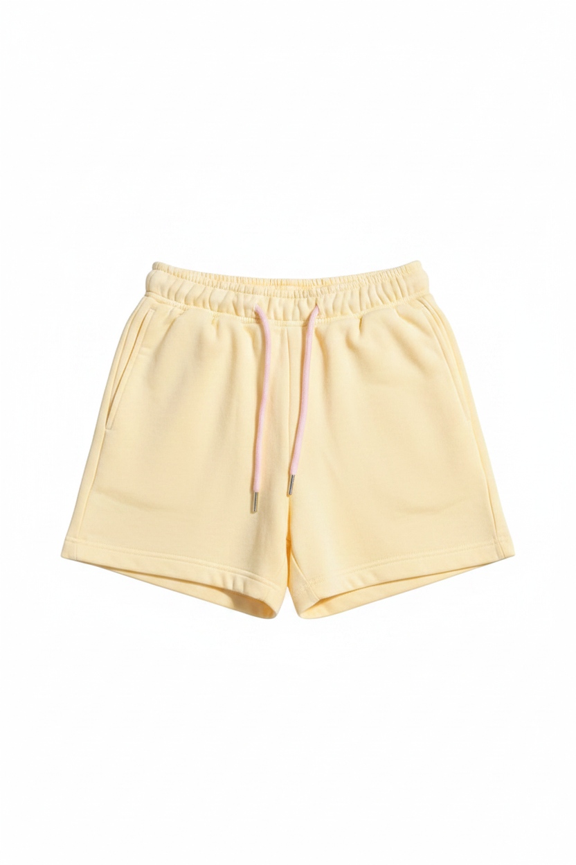 Soft Yellow Drawstring Shorts photo 1