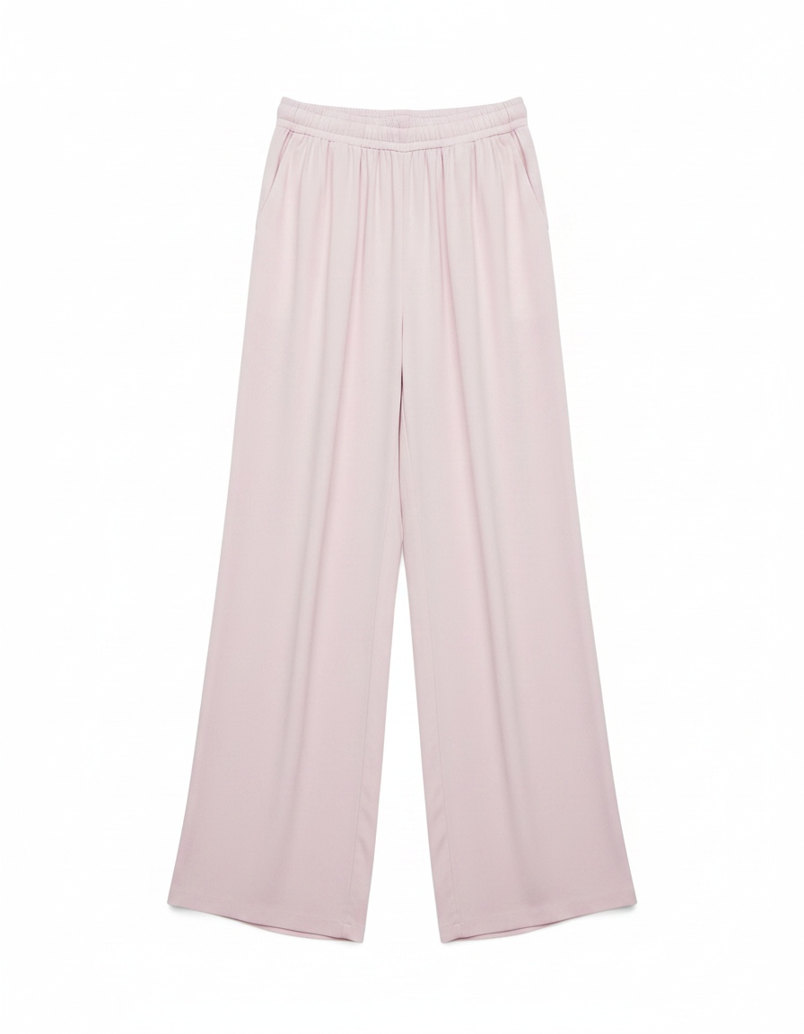 Flowy Pink Wide-Leg Pants photo 1