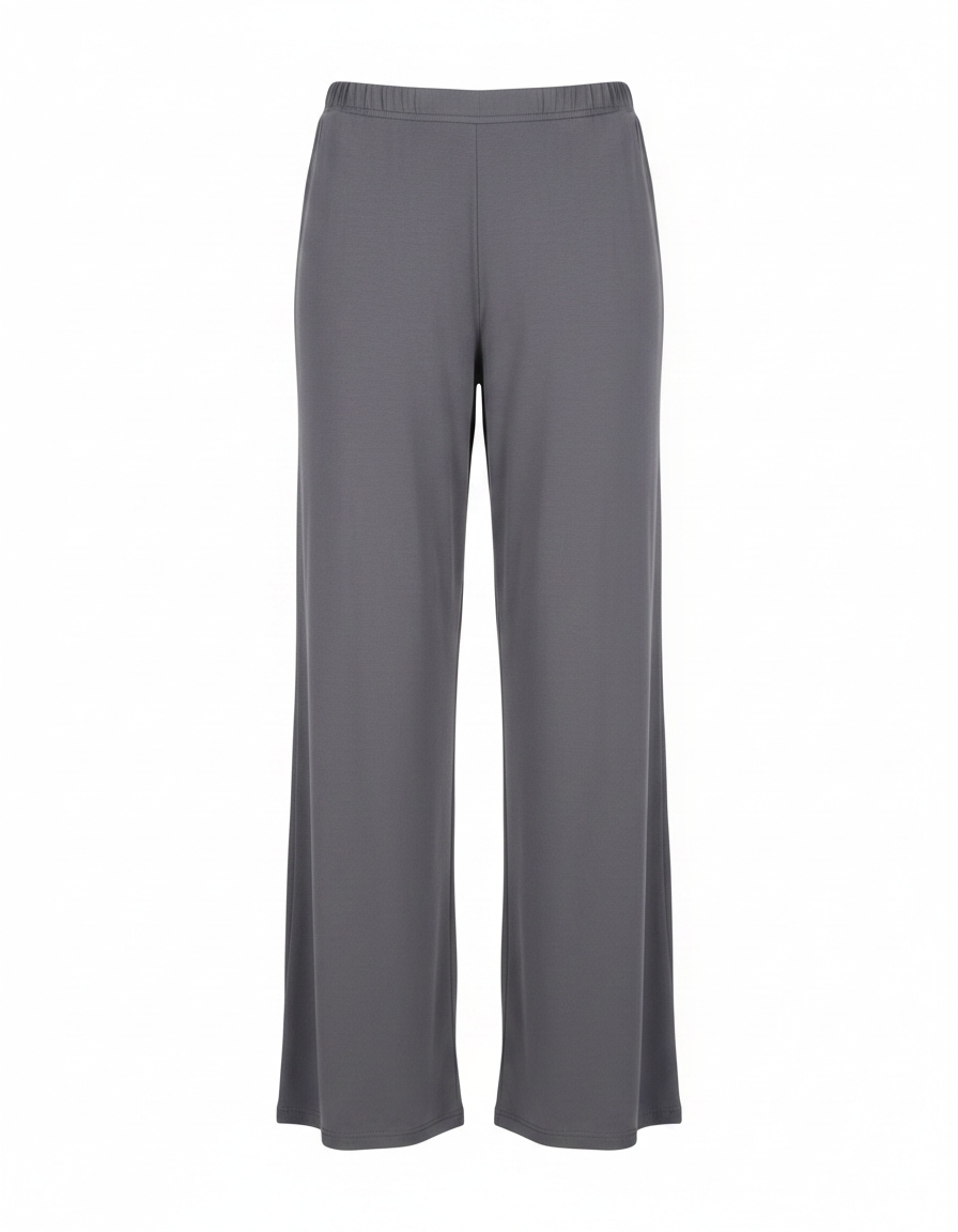 Relaxed Fit Wide-Leg Grey Pants photo 1