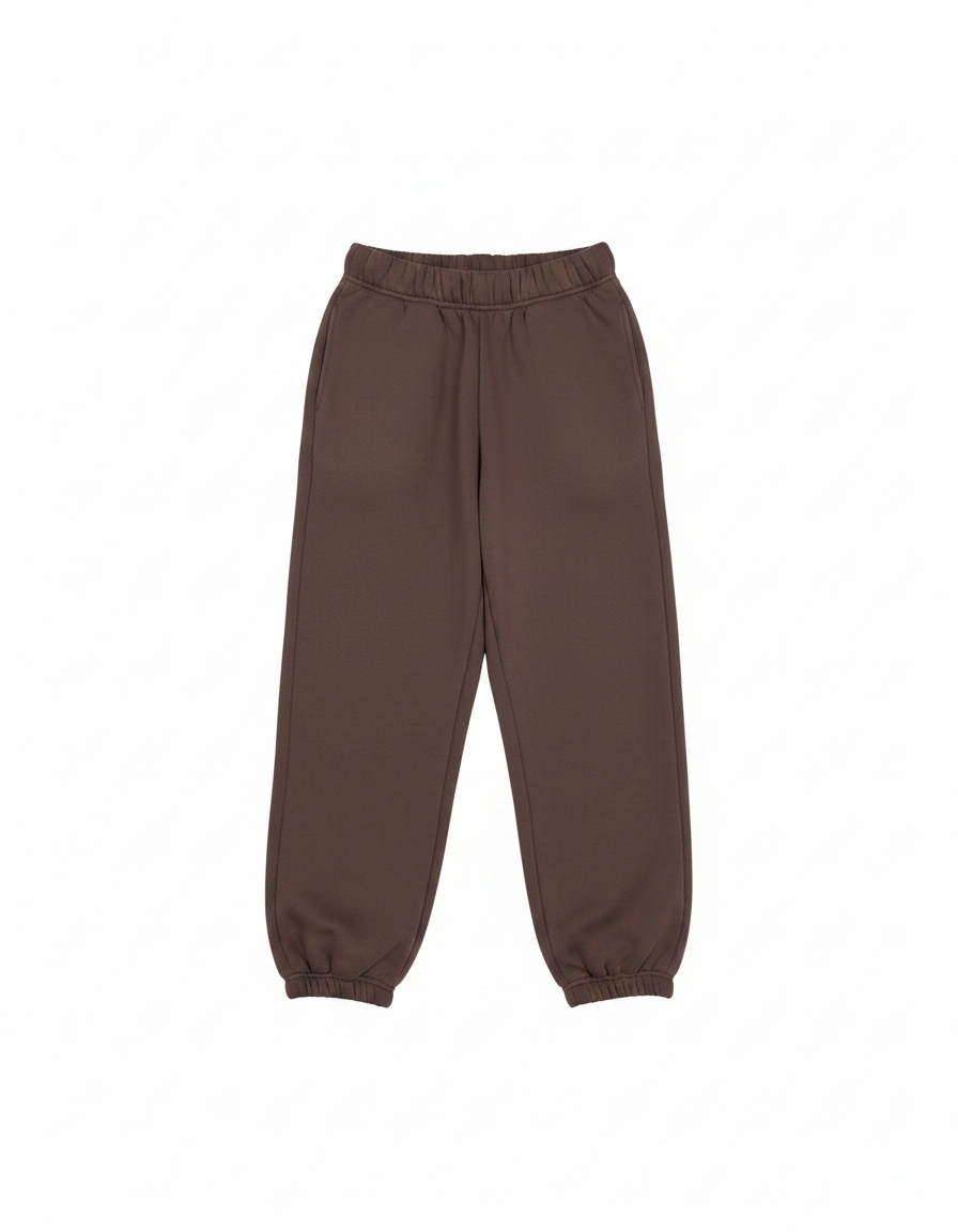 Oversize Brown Sweatpants with Elastic Cuffs photo 1