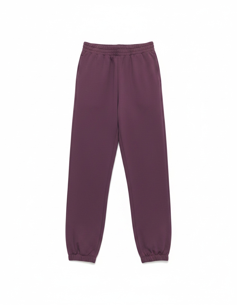 Relaxed Fit Purple Jogger Pants with Cuffed Ankles photo 1