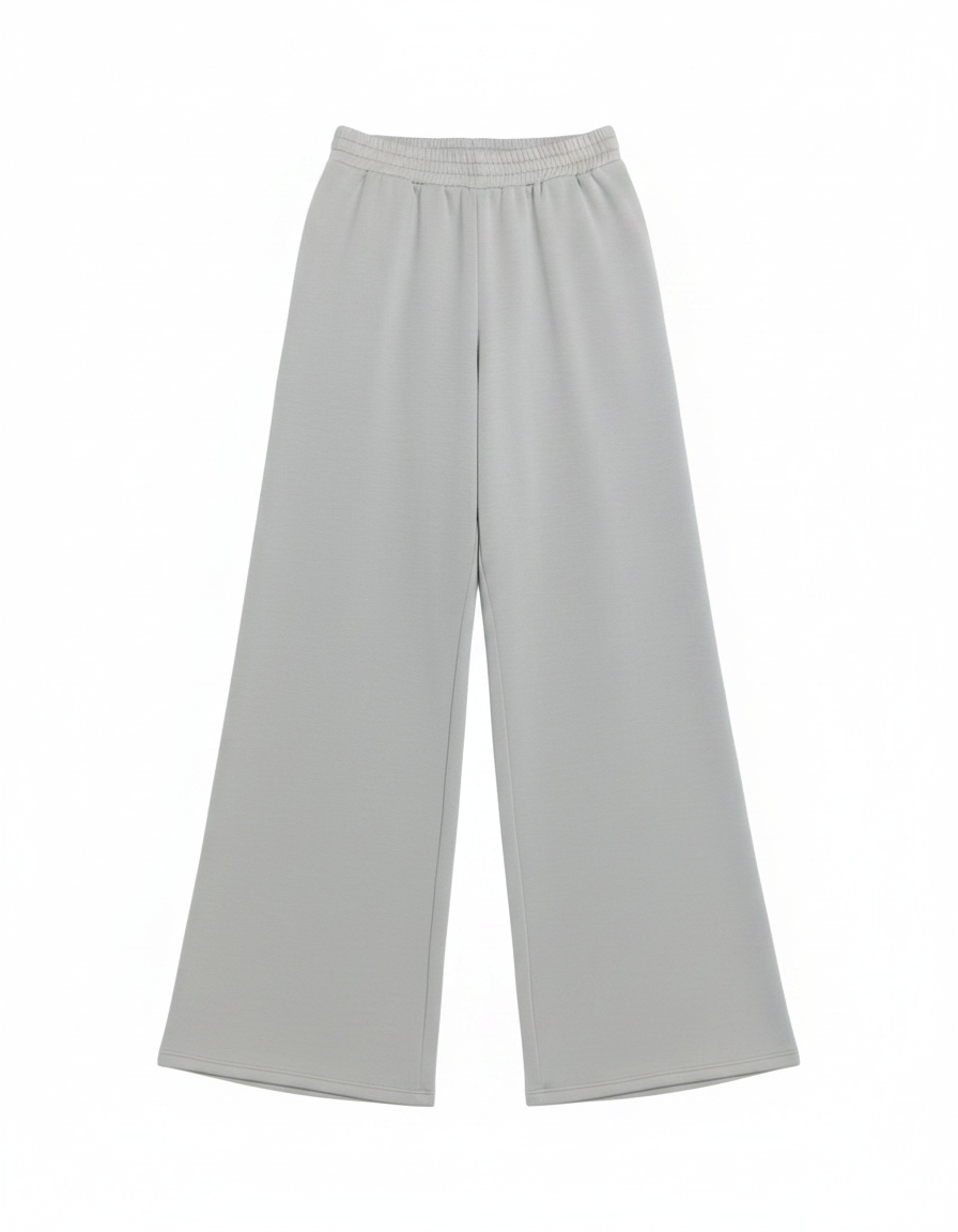 Comfortable Wide Leg Elastic Waist Pants photo 1