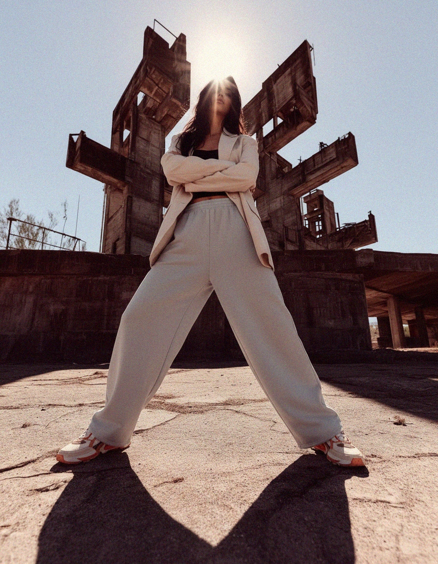 Comfortable Wide Leg Elastic Waist Pants photo 2