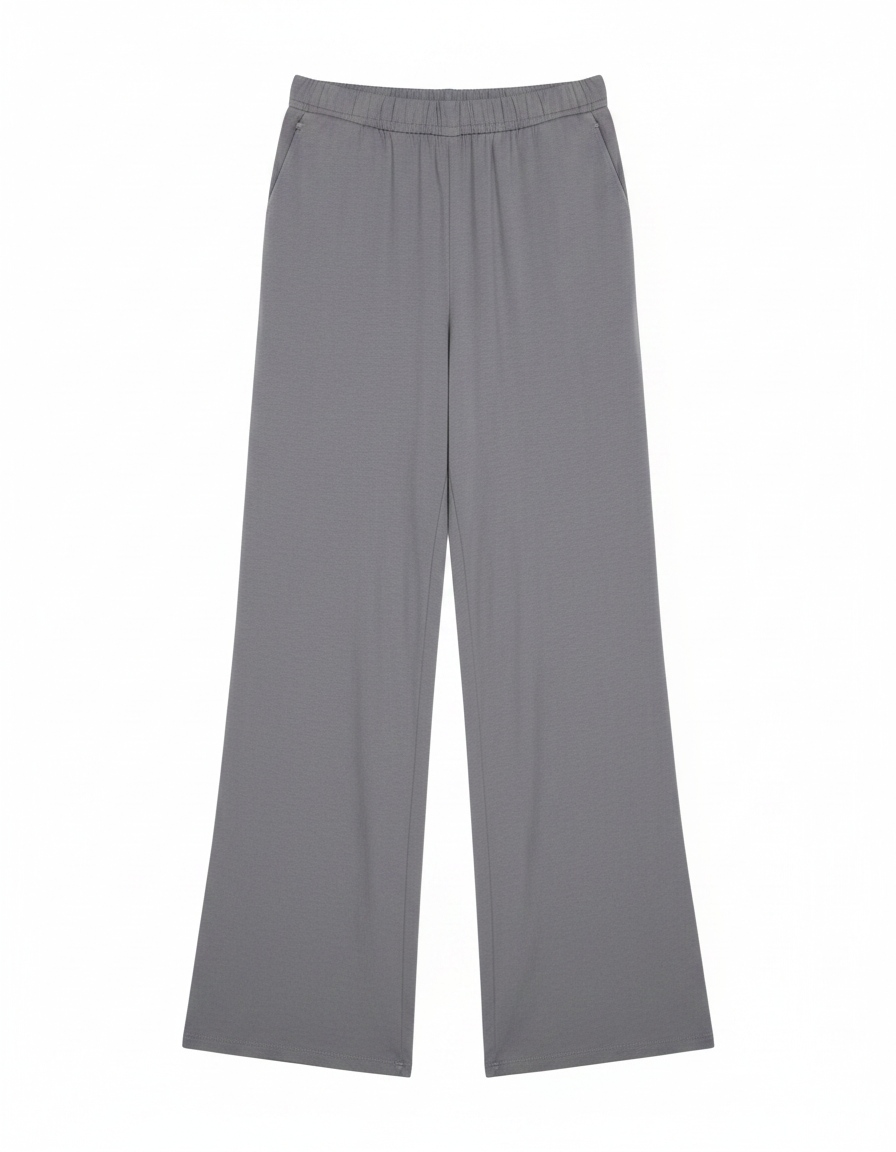 Grey Wide Leg Relaxed Fit Pants photo 1
