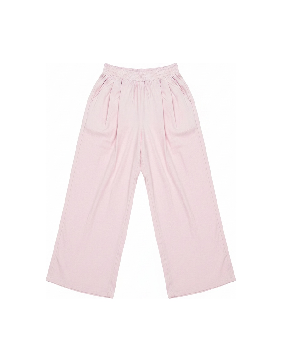 Relaxed Pink Wide-Leg Trousers photo 1