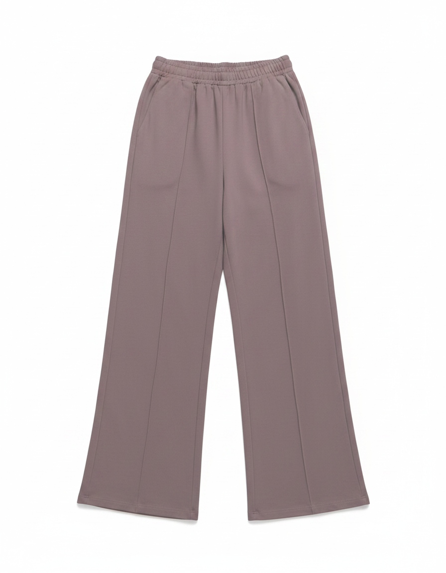 Relaxed Fit Wide Leg Trousers with Elastic Waist photo 1