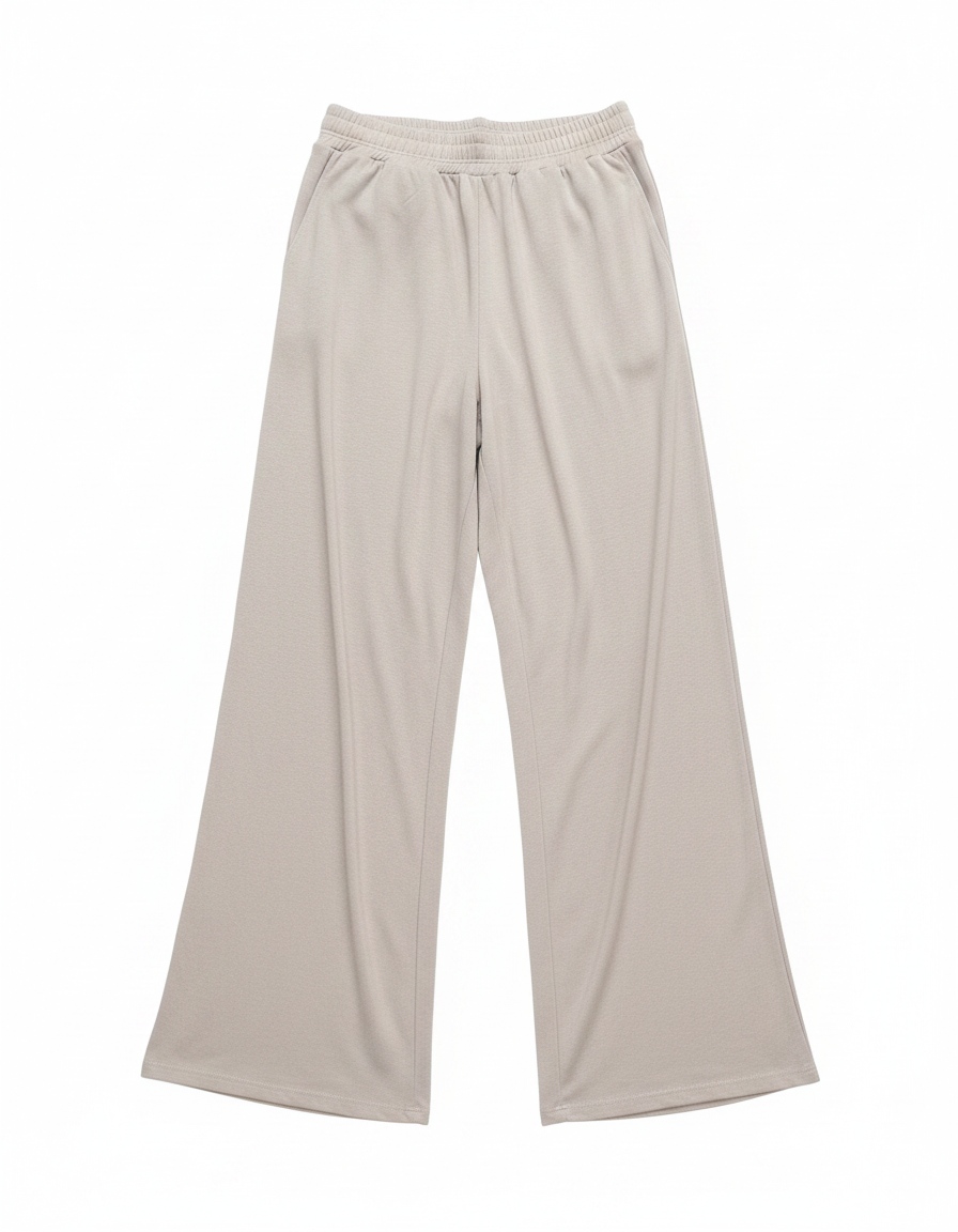 Comfortable Beige Wide-Leg Lounge Pants photo 1