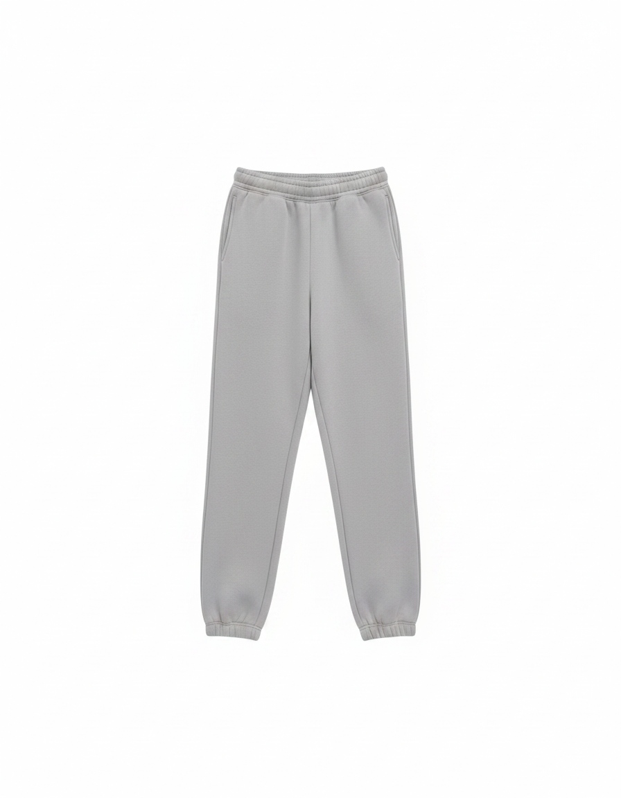 Relaxed Fit Grey Fleece Jogger Pants photo 1