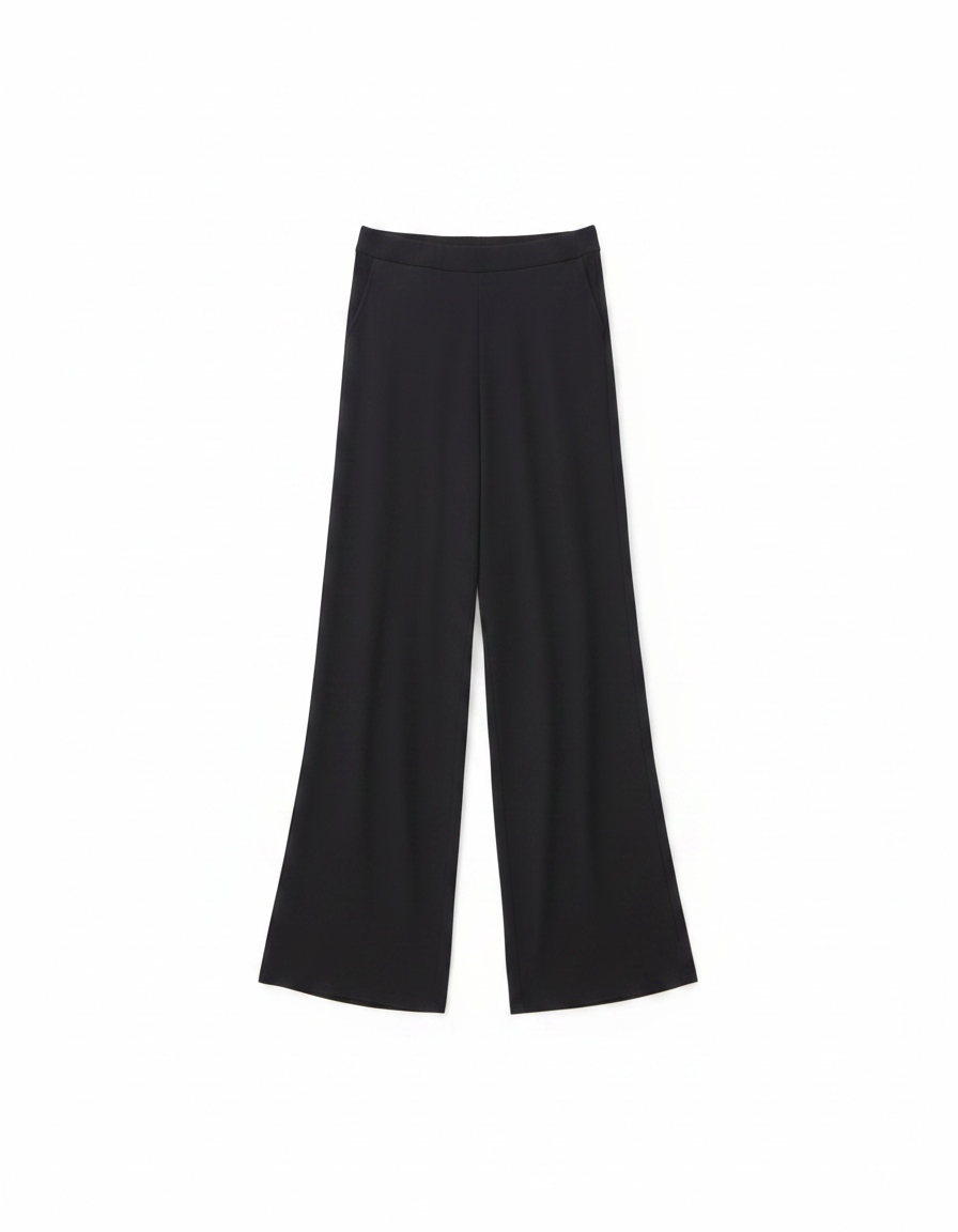 Black Wide-Leg Flowy Pants photo 1
