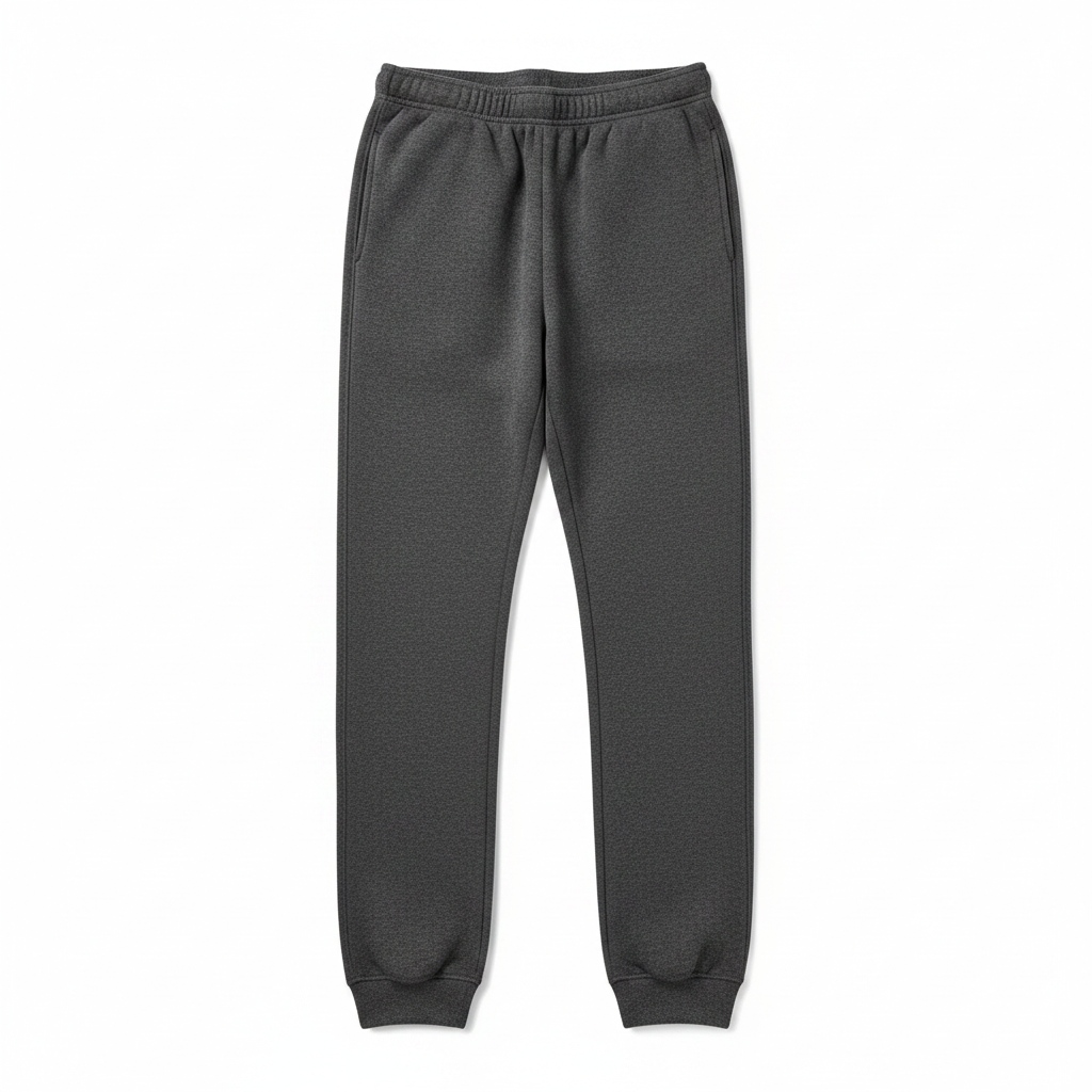 Comfortable Dark Grey Fleece Jogger Sweatpants photo 1