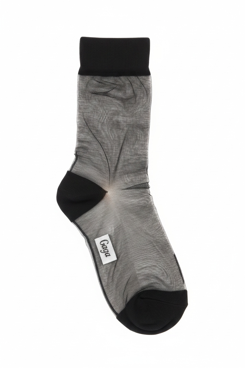 Sheer Black Ankle Socks photo 1