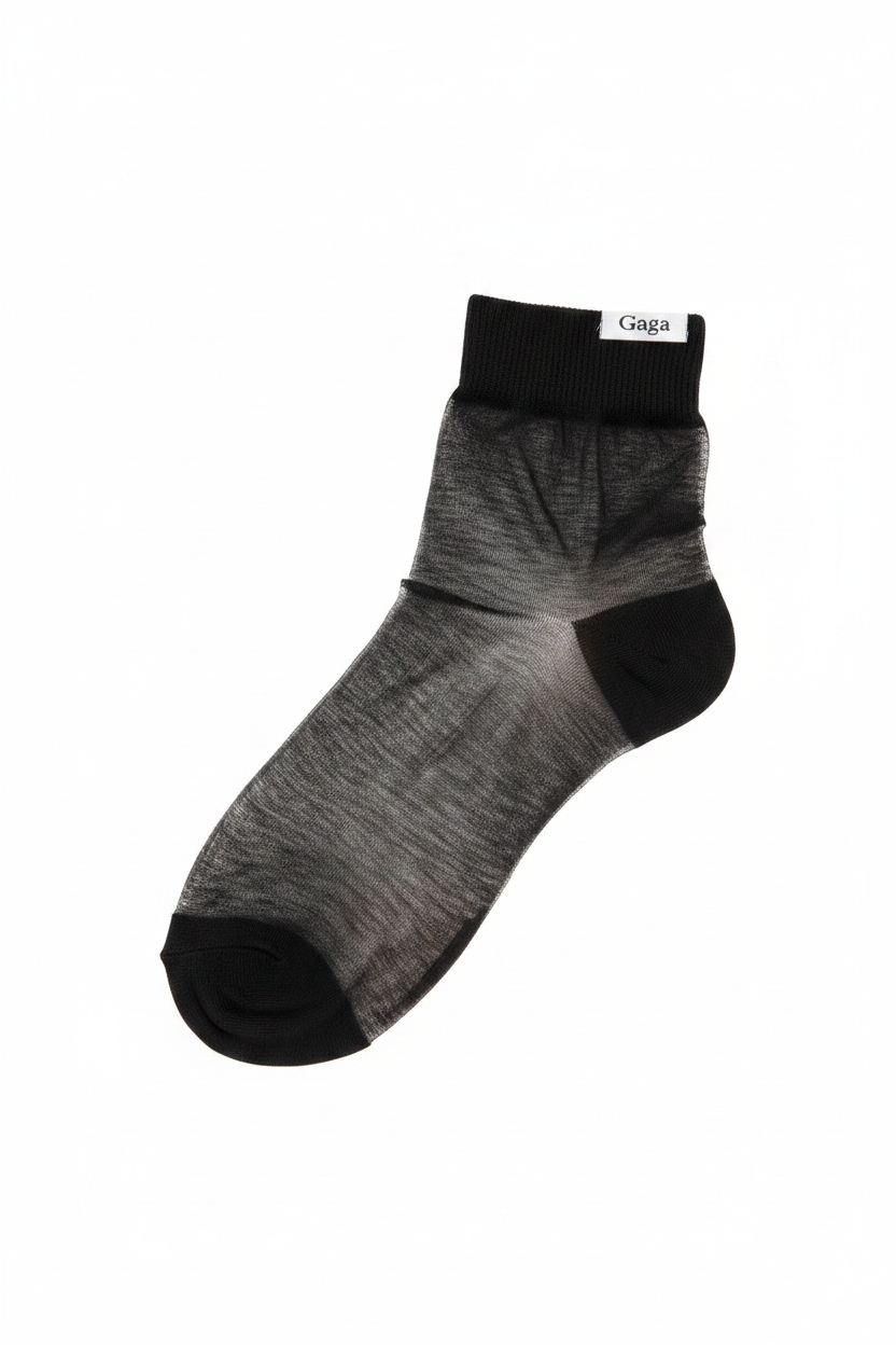 Sheer Black Ankle Socks photo 1