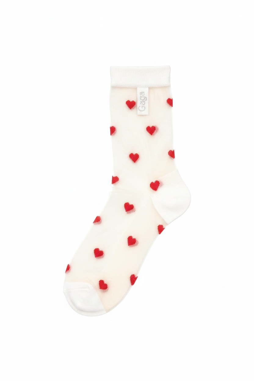 Sheer Heart & Dot Ankle Socks photo 1