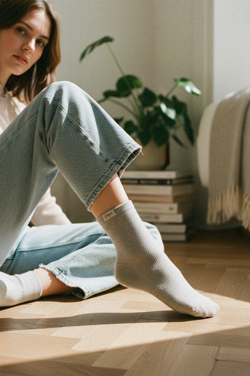 Comfortable Ribbed Ankle Socks photo 2