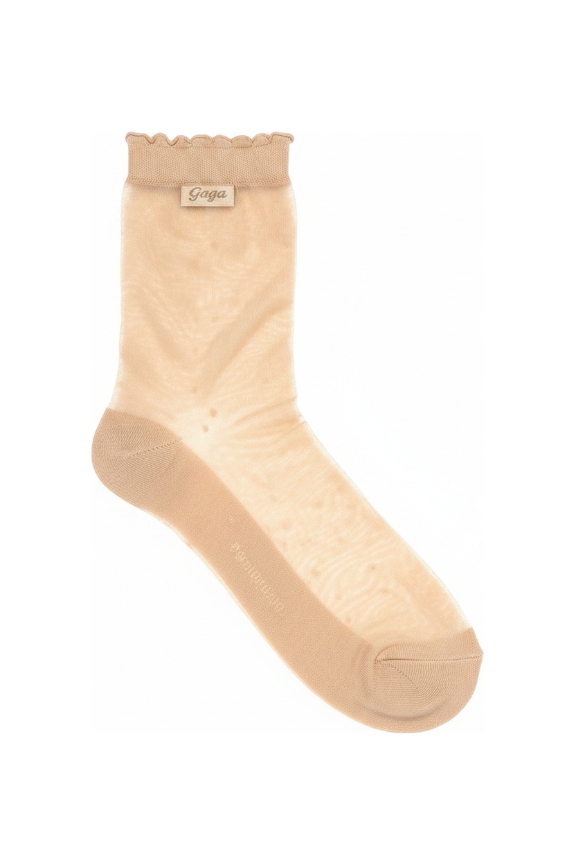 Sheer Ankle Socks with Ruffled Trim photo 1
