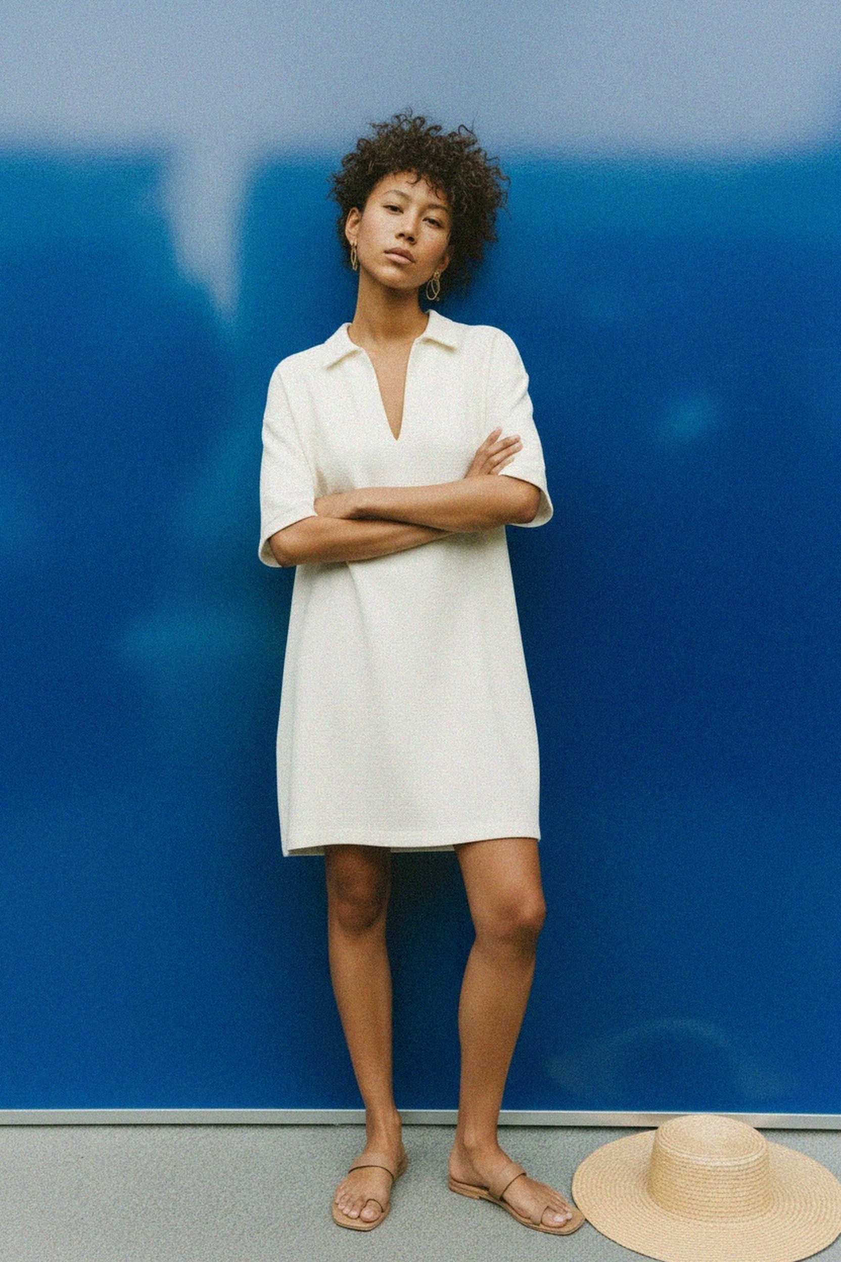 Relaxed Fit Short Sleeve Mini Dress photo 2