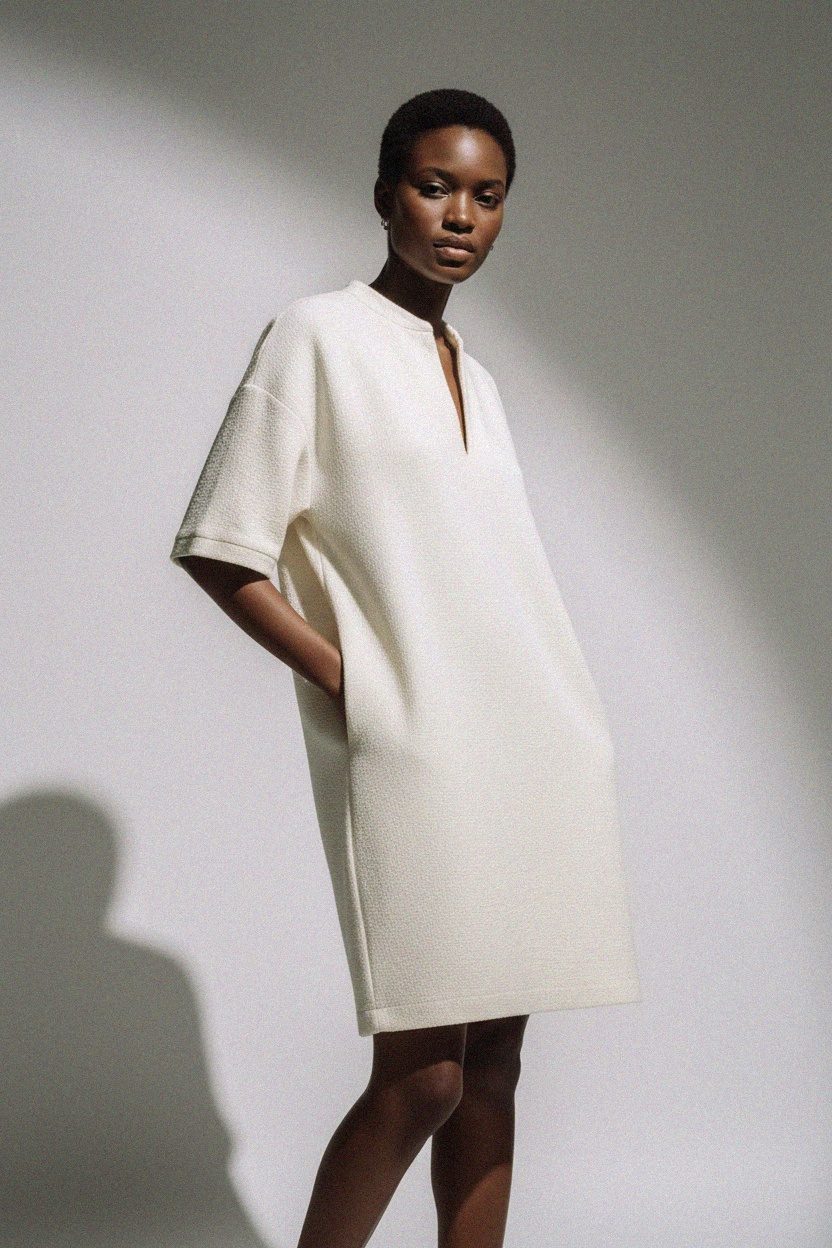 Relaxed Fit Short Sleeve Mini Dress photo 3