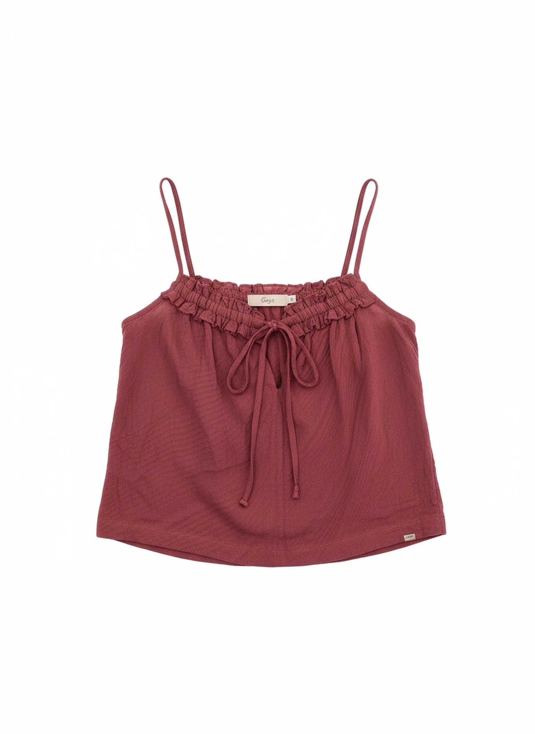 Ruffled Tie-Front Tank Top photo 1