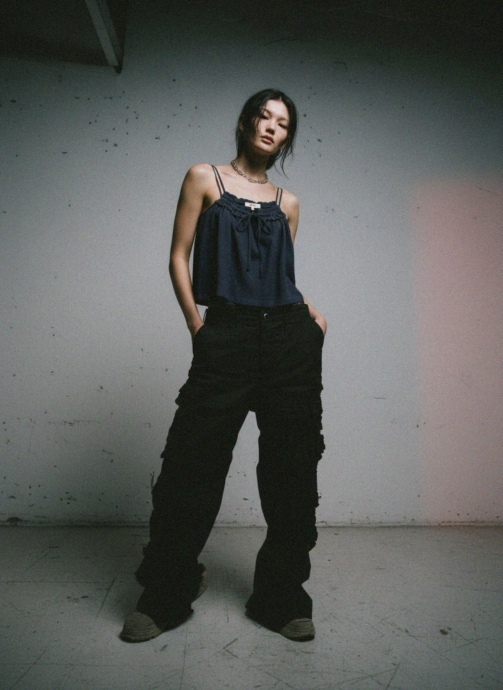 Ruffled Drawstring Tank Top photo 2