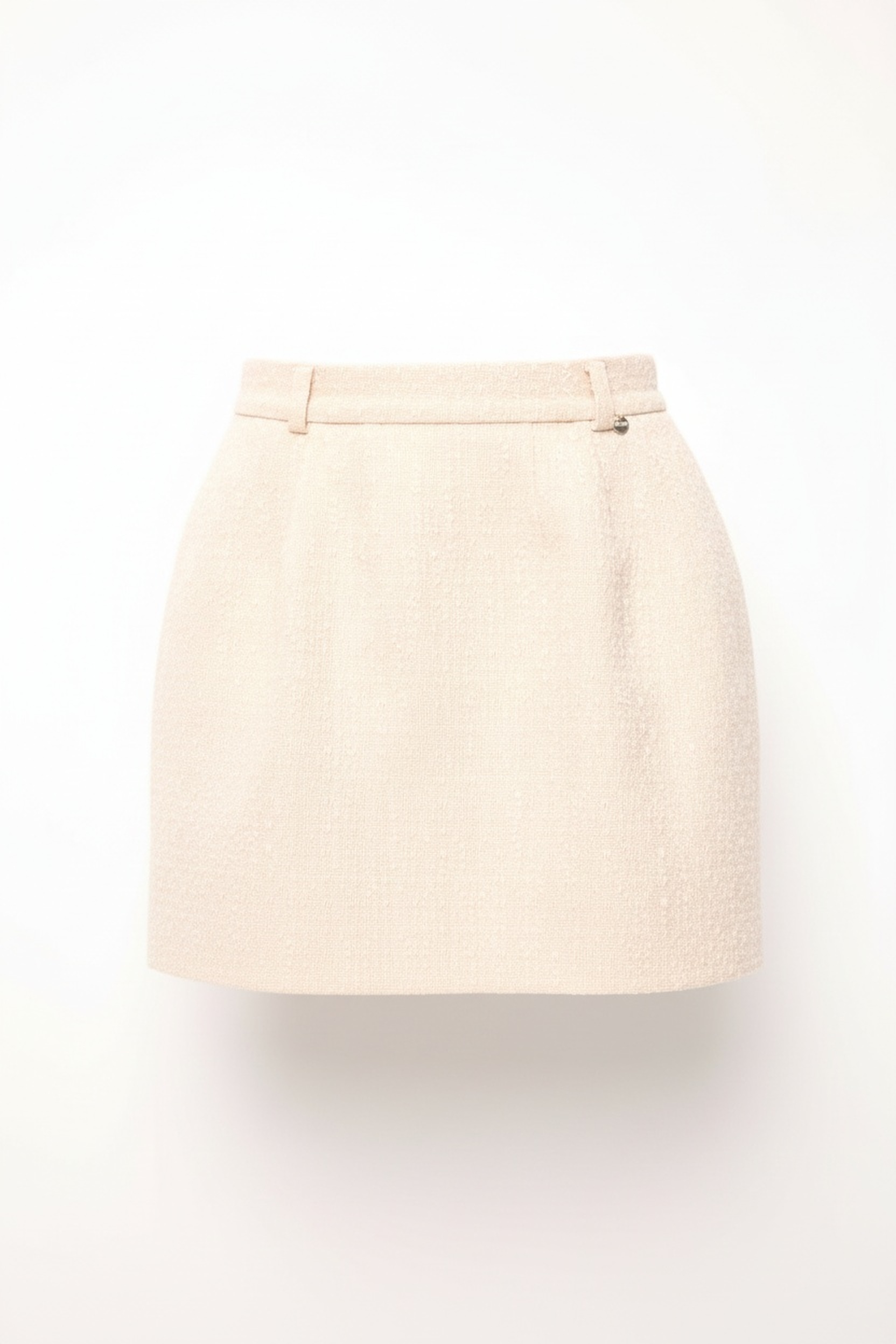 Light Beige Textured Mini Skirt photo 1